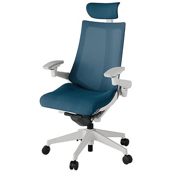 KJ-477JVEM-GNN3 アクト2 背プレーンメッシュ 4D可動肘 クロス張りヘッドサポート付 樹脂脚 <配送時組立サービス付> イトーキ 69237275