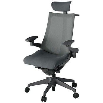 KJ-477JVX-W2C3 アクト2 背プレーンメッシュ 4D可動肘 クロス張りヘッドサポート付 ハンガー付 樹脂脚 <配送時組立サービス付> イトーキ 69237415