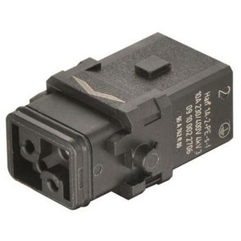 ヘビーデューティコネクタ Han 1A シリーズ メス 2極 10A 230 V、400 V 1A 09100022705 ハーティング