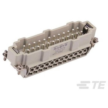 ヘビーデューティパワーコネクタ HDC HE シリーズ オス 24極 16A 500 V TE CONNECTIVITY