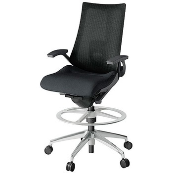 KJ-455JEP-ZDT1 アクト2 背テクスチャードメッシュ 固定肘 ランバーサポート付 アルミミラー脚 <配送時組立サービス付> イトーキ 69243180