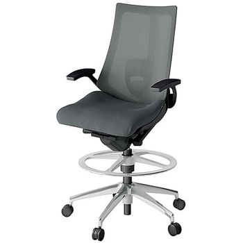 KJ-455JVP-ZTC3 アクト2 背プレーンメッシュ 固定肘 ランバーサポート付 アルミミラー脚 <配送時組立サービス付> イトーキ 69244318