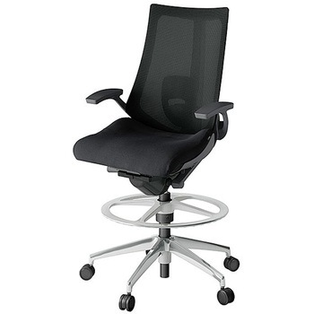 KJ-455JVP-ZDT1 アクト2 背プレーンメッシュ 固定肘 ランバーサポート付 アルミミラー脚 <配送時組立サービス付> イトーキ 69244370