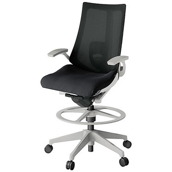 KJ-455JVP-GNT1 アクト2 背プレーンメッシュ 固定肘 ランバーサポート付 樹脂脚 <配送時組立サービス付> イトーキ 69246768