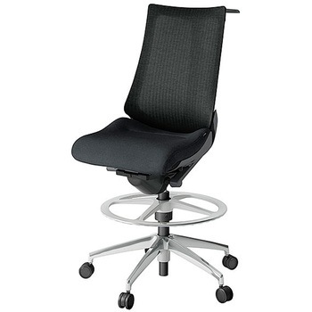 KJ-470JEHP-ZDT1 アクト2 背テクスチャードメッシュ ハンガー付 アルミミラー脚 <配送時組立サービス付> イトーキ 69248500