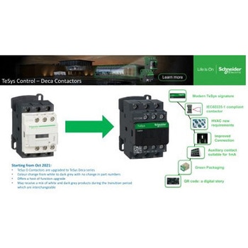 電磁接触器 125 V dc 4極 LC1Dシリーズ シュナイダーエレクトリック