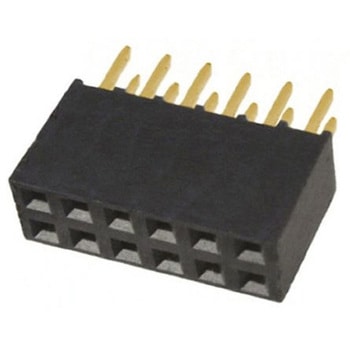 基板接続用ソケット 12 極 2.54mm 2 列 スルーホール SAMTEC