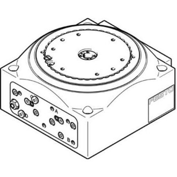 空圧ロータリアクチュエータ DHTG-90-3-Aシリーズ <= 0.03°角度 Festo
