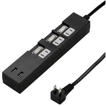 個別スイッチ付3AC2USB3．4A YAZAWA(ヤザワコーポレーション)