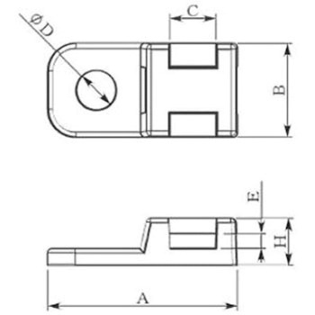 結束バンド用ベース 導電性/100個 エスコ