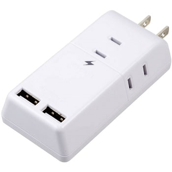 雷ガード付トリプルタップ3AC+2USB2.4A ヤザワコーポレーション