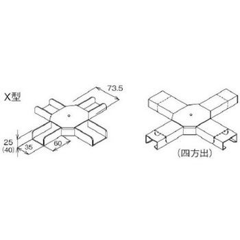 RS-5X レースウェイ(二種金属製線ぴ) 分岐カップリング カナフジ電工 69307476