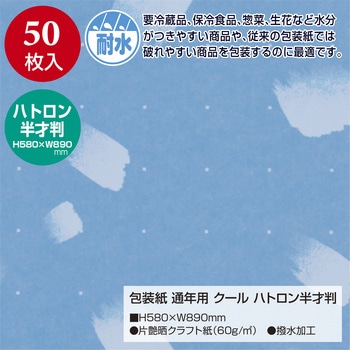 包装紙 通年用 クール ハトロン半才判 - ササガワ