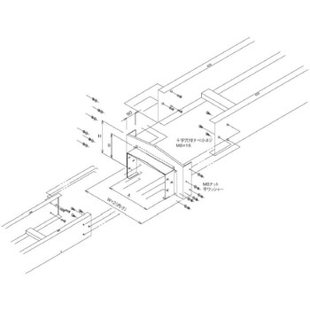 ER30P-12B-50 冷媒管ラック用パーツ 異型接続ソケット カナフジ電工 69322237