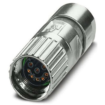 産業用丸形コネクタ 8極 17 mm ケーブルマウント フエニックス・コンタクト
