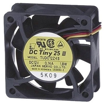 軸流ファン 電源電圧：12 V dc DC 60 x 60 x 25.5mm 日本電産サーボ