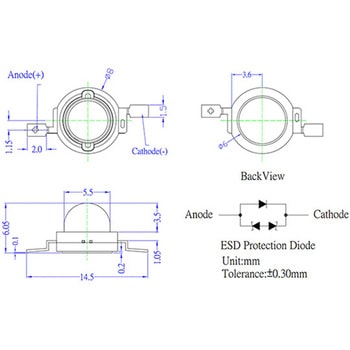 赤外線パワーLED 3個入 OPTO SUPPLY