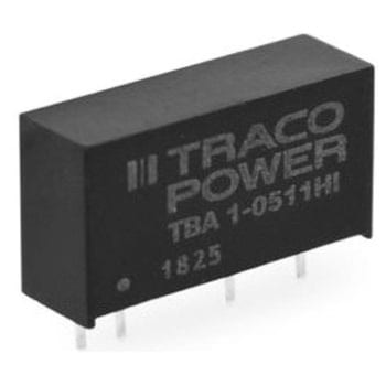 絶縁DC-DCコンバータ Vout：±5V dc 21.6 → 26.4 V dc 1W 1セット 10個入 TRACO POWER