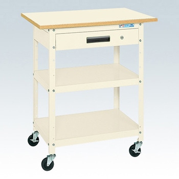 軽量一人用作業台(ポリエステル天板/キャスター付) サカエ