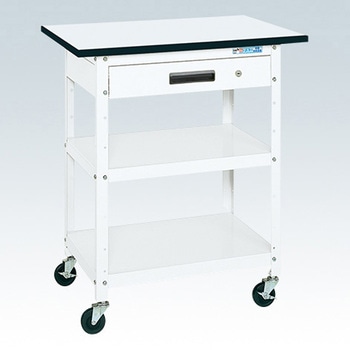 軽量一人用作業台(ポリエステル天板/キャスター付) サカエ