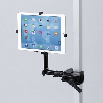7～11インチ対応iPad・タブレット用支柱取付けアーム サンワサプライ