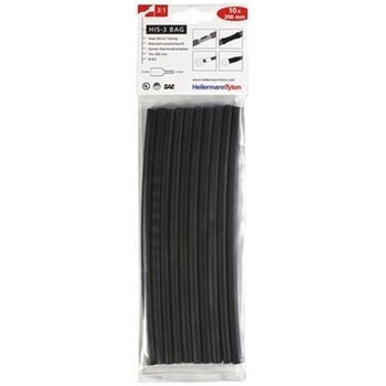 熱収縮チューブ 収縮前 6mm 収縮後 2mm 黒 1袋 10個入 ヘラマンタイトン(タイトン)