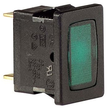 表示灯 200 → 250V ac 緑 実装ホールサイズ：13 x 19mm 1袋 5個入 Molveno