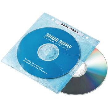 DVD・CD不織布ケース(リング穴付) サンワサプライ