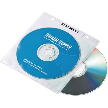 DVD・CD不織布ケース(リング穴付) サンワサプライ