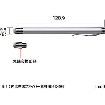 PDA-PEN43SV 導電性ファイバー素材タッチペン(先端交換部品付属) 1個