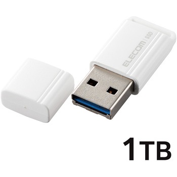 SSD 外付け USB3.2 Gen1 読出最大400MB/秒 超小型 USBメモリ型 ポータブル キャップ式 高速 エレコム