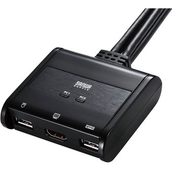 SW-KVM2WHU HDMI対応手元スイッチ付きパソコン自動切替器(2:1
