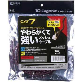 つめ折れ防止カテゴリ7細径メッシュLANケーブル サンワサプライ