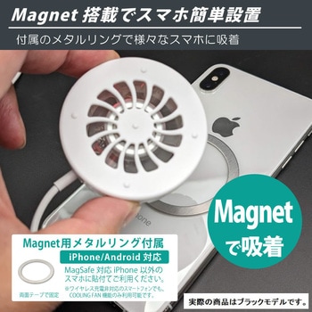 マグネット内蔵スマホクーラー タイムリー