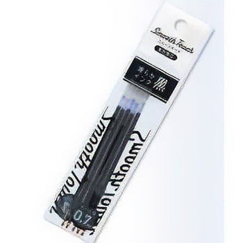 スムースタッチ替え芯 5本セット なめらかインク 0.7mm ボールペン タッチペン付き 業務用 ビジネス オフィス用品 備品 黒インク ボールペン ノック式 ジャストコーポレーション