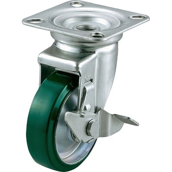 プレート式キャスター自在車S付75径ウレタン車輪 ユーエイキャスター