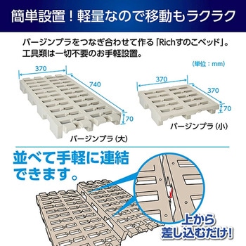 Richすのこベッド プラスチック(ベッドフレーム、ジョイント、連結) サンユー印刷