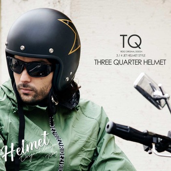 TQ-OW-M RIDEZ TQヘルメット 3サイズ バイク用ジェットヘルメット
