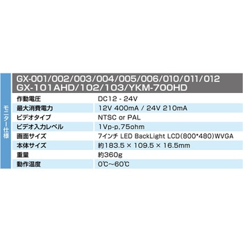 アナログハイビジョン7インチモニターYKM-700HD JET INOUE(ジェットイノウエ)