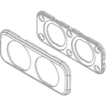 0714-2 ��t���v���[�g(2��) �J�[�N�Y�� ��108mm����44mm 1�Z�b�g 0714-2 69410577