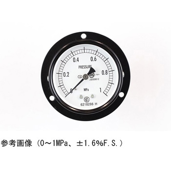 普通形圧力計(Φ60)埋込形D枠(取付穴) AA15-221シリーズ 長野計器
