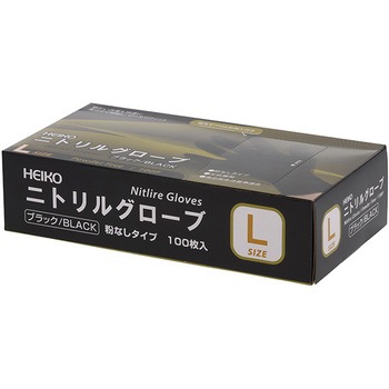 004771357 �j�g�����O���[�u �u���b�N HEIKO �����S��(NBR)�� �w��G���{�X 100���� �T�C�YL 69440099