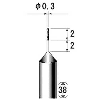 ナカニシ 超硬軸電着ダイヤモンド 刃径５ｍｍ 1本 (12249)-