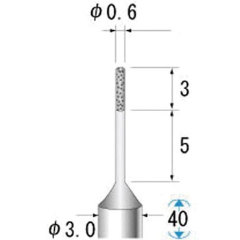 超硬軸電着ダイヤモンド NSK(ナカニシ)