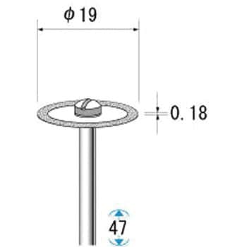 ダイヤモンドカッティングディスク(電着タイプ)(シャンク径3mm) ナカニシ(NSK)