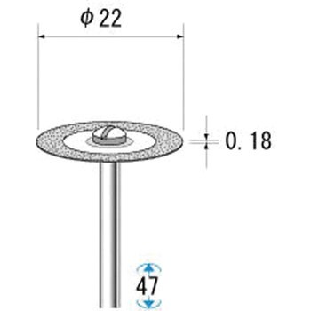 ダイヤモンドカッティングディスク(電着タイプ)(シャンク径3mm) ナカニシ(NSK)