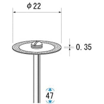 ダイヤモンドカッティングディスク(電着タイプ)(シャンク径3mm) ナカニシ(NSK)