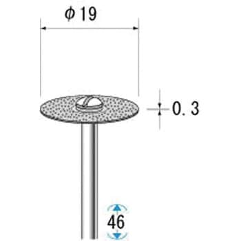 電着ダイヤモンドディスク 全面電着タイプ ナカニシ(NSK) 軸付