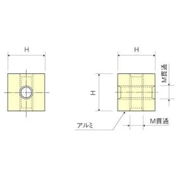 アルミ垂直基板取付スペーサー(黒アルマイト)/VAL-BE 廣杉計器