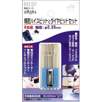精密ハイスビットとダイヤビット組 RELIEF